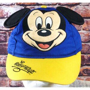 Disney Mickey Mouse Youth Cap W/ 3D Ears & Yellow Brim